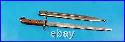 WWI Swedish Model 1914 Rifle Sword Bayonet + Steel Scabbard Mauser Carbine