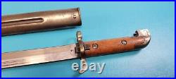 WWI Swedish Model 1914 Rifle Sword Bayonet + Steel Scabbard Mauser Carbine