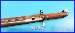 WWI Swedish Model 1914 Rifle Sword Bayonet + Steel Scabbard Mauser Carbine