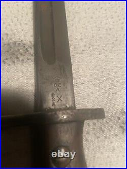 WWI US Bayonet And Scabbard (Original) Dated 1913 Made By Remington