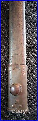 WWI WWII M 1907 British Sanderson Co. Bayonet + Leather Scabbard Circa Nov 1917