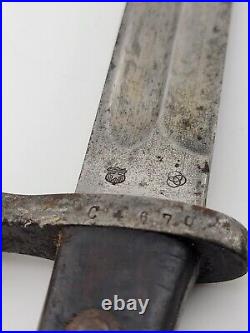 Weyersberg Kirschbaum & Co Solingen vintage Bayonet & Scabbard. Circa 1895-1901