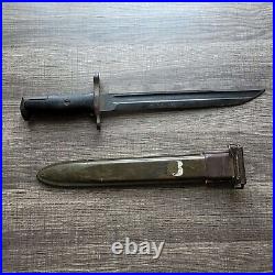 World War 1 Vintage Bayonet with Locking Scabbard 1906