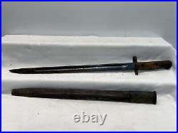 Ww2 Australian Lithgow Sword Bayonet 1907 #1 Mangrovite Scabbard Very Nice