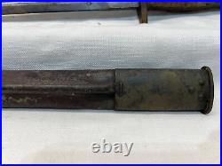 Ww2 Australian Lithgow Sword Bayonet 1907 #1 Mangrovite Scabbard Very Nice