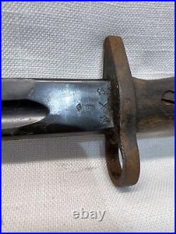 Ww2 Australian Lithgow Sword Bayonet 1907 #1 Mangrovite Scabbard Very Nice