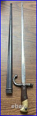 Wwi French Gras Bayonet With Scabbard Excellent Condition