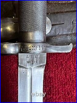 Wwi Swedish M1896 Mauser Bayonet With Frog & Retaining Clip