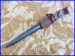 Yugoslav M48 Bayonet, Leather Frog & Scabbard. Matching #'s. USED